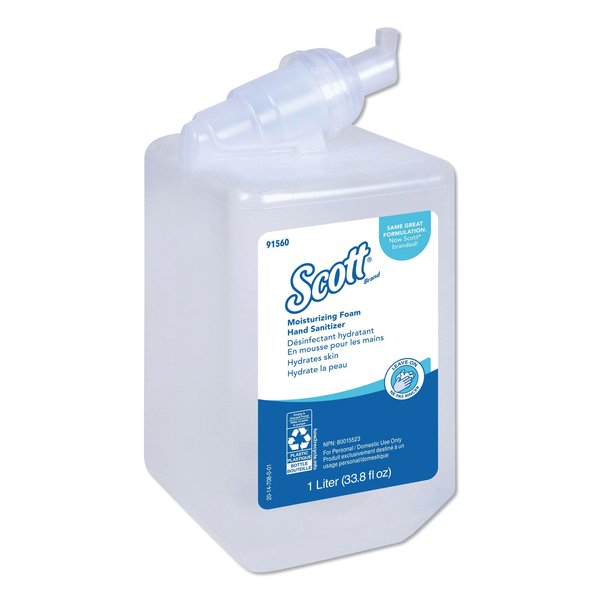 Scott Pro Moisturizing Foam Hand Sanitizer, 1000mL, Clear, PK6 91560